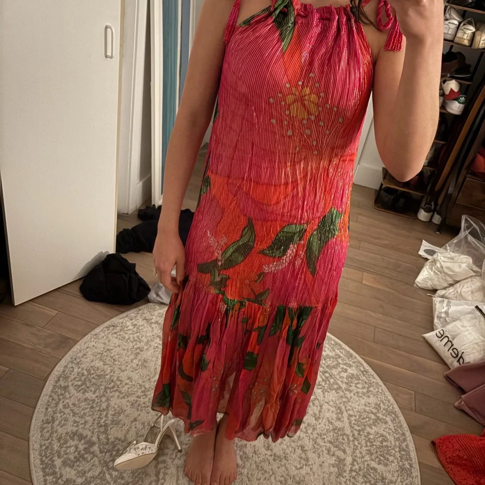 Floral Pink Maxi Dress - Picture 3 of 6
